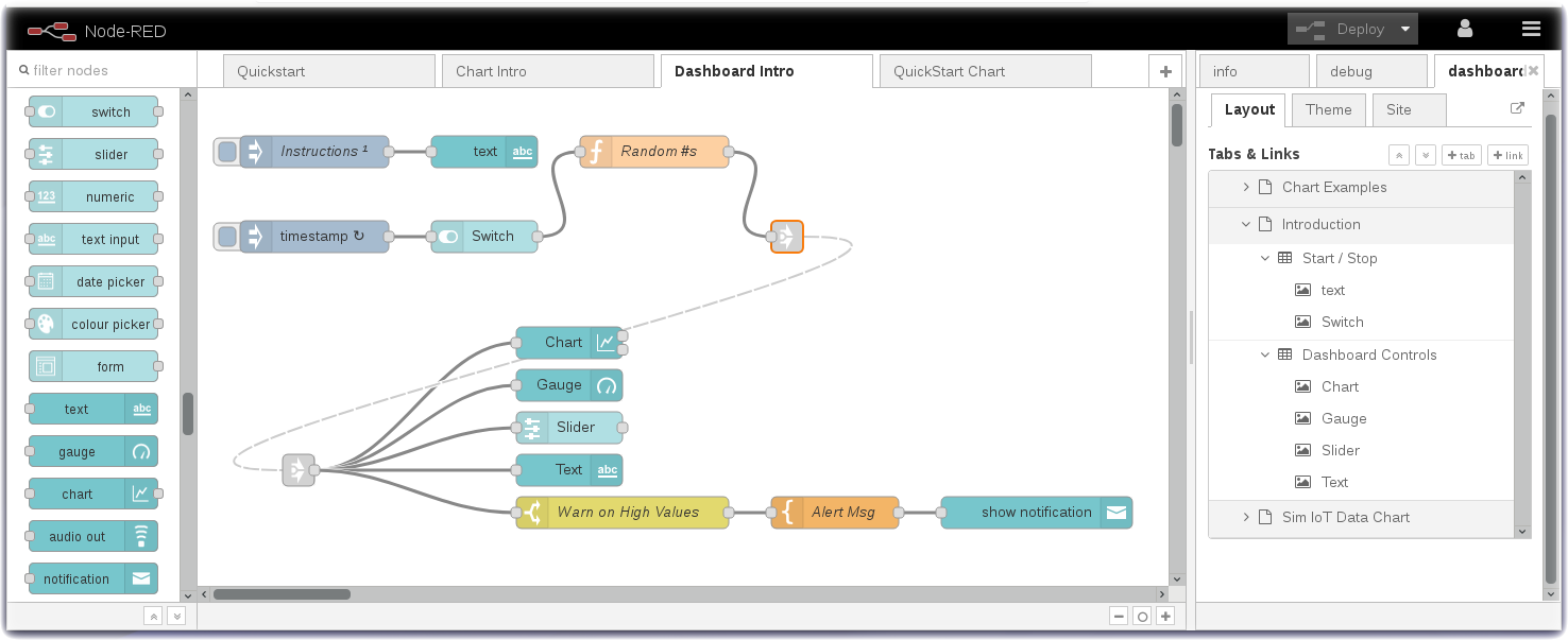 Node-RED Dashboard Intro