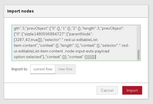 Node-RED Import